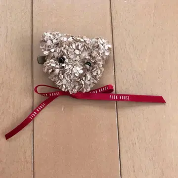 핑크하우스 곰돌이 브로치 클립