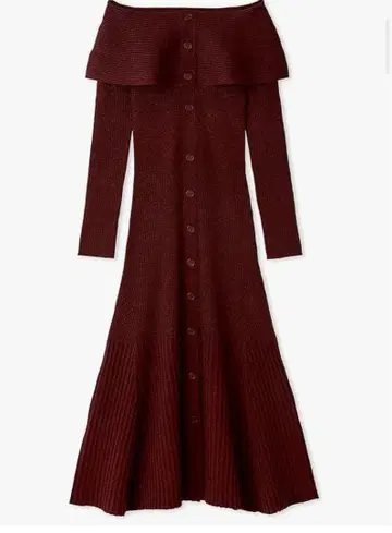 SNIDEL 오프숄더 버튼 니트 원피스 SWNO251037