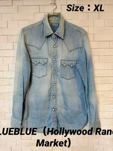 BLUE RAIL 데님 셔츠 라이트 블루