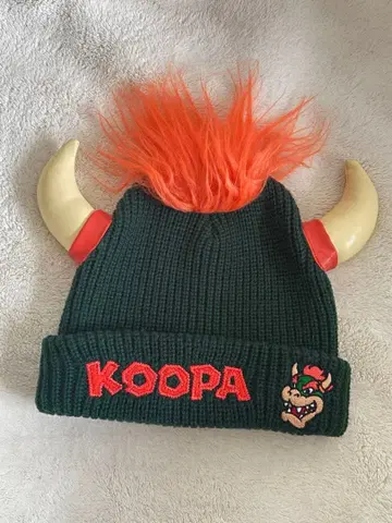 USJ 유니버셜 쿠파 니트 모자 머리띠 햇 슈퍼 마리오