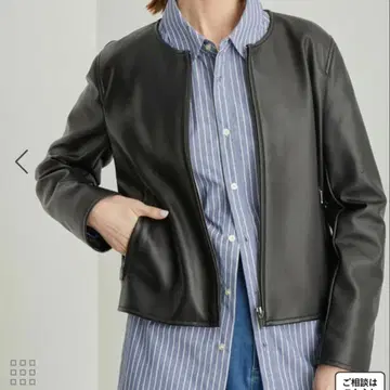 로페피크닉 노카라 자켓 40 블랙 새상품급