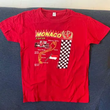 모나코 그랑프리 T셔츠 S 사이즈 레드