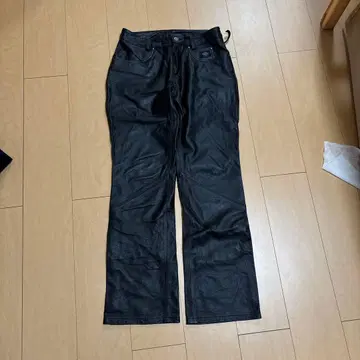 할리데이비슨 가죽 팬츠 슬랙스 지퍼 플라이 12 블랙