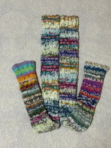 손뜨개질 레그 워머! 초 롱!