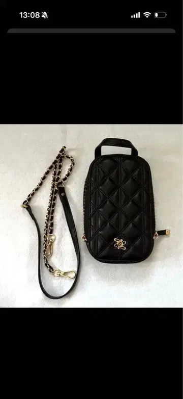 RANDA 블랙 퀼팅 숄더백