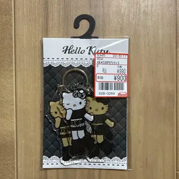 새상품 헬로키티 아크릴 키링 3개 세트 아베일 레오파드 무늬