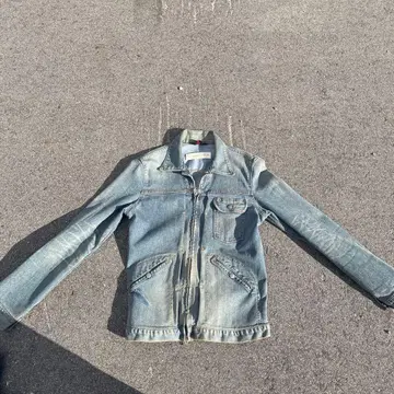 랭글러 라이트 블루 데님 자켓 70s 삼각형 택