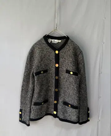 이세탄 구매 이탈리아제 골드 버튼 고급 트위드 자켓 네이비