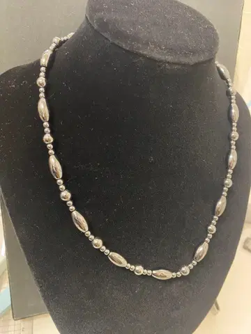 헤마타이트 자기 목걸이 43cm