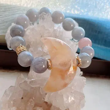 벚꽃 마노 블루 로즈쿼츠 팔찌