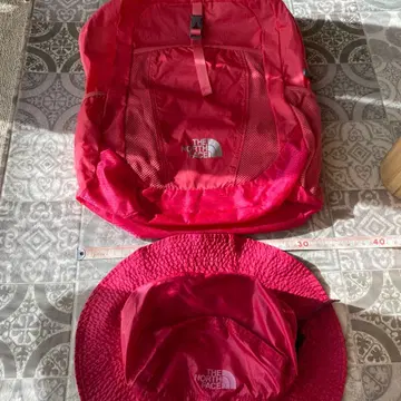THE NORTH FACE 핑크 백팩, 모자