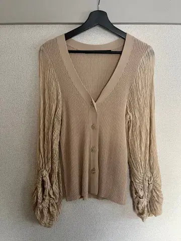 mulier 베이지 리브 가디건