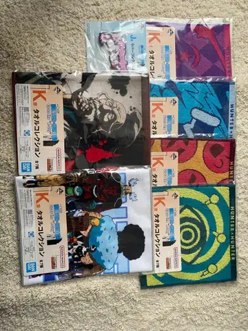 헌터헌터 캐릭터 타월 6장 세트