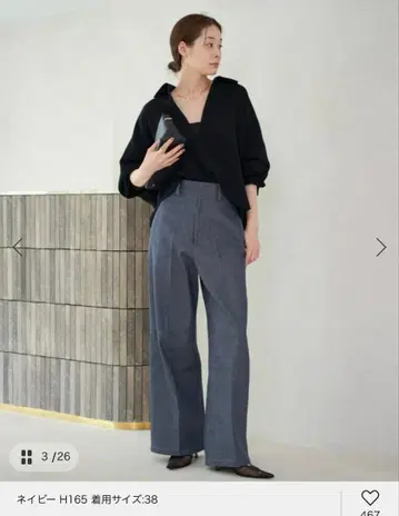 Rigid denim like 슬랙스 38