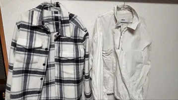ZARA 플란넬 자켓 집업 자켓