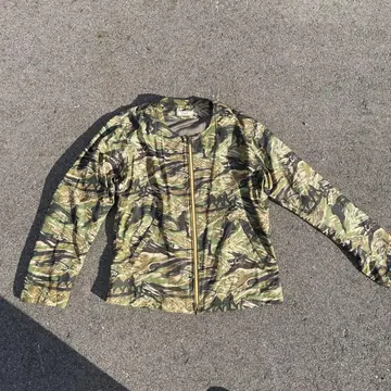 Iroquois 카모 패턴 자켓 밀리터리 더블 지퍼 나일론 자켓