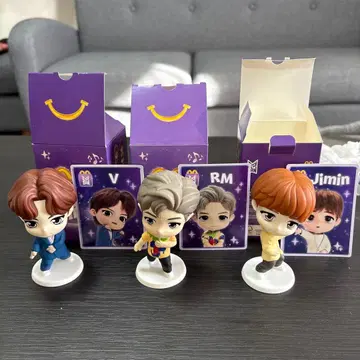 미국 해피밀 3종 세트 TinyTAN 미니 피규어 세트