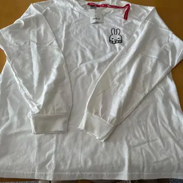 CUNE 토끼 프린트 긴팔 셔츠 화이트 L 사이즈