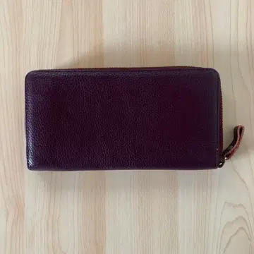 롱 지갑 토요오카 공방 퍼플 일본제 라운드 지퍼 장지갑