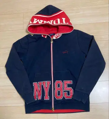 타미힐피거 집업 후드티 네이비