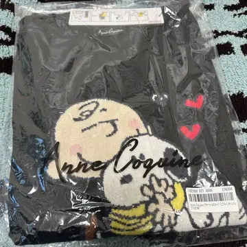 Anne Coquine 스누피 자수 니트 M 블랙