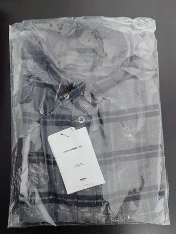 SOPHNET. 그레이 계열 체크 플란넬 셔츠 L+스톨