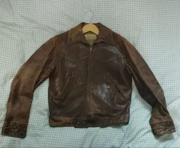 (초귀중 아이템) Husky 브라운 가죽 싱글 라이더 자켓