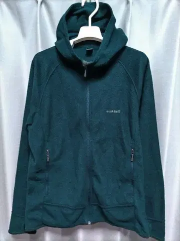 몽벨 크리마플러스 100 웜업 후드티 다크 그린