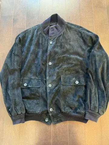 스웨이드 자켓 블랙