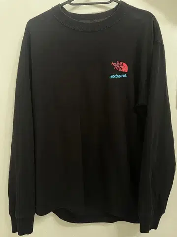 THE NORTH FACE 블랙 긴팔 T셔츠 M
