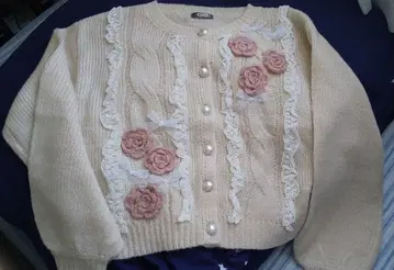 레이스 플라워 가디건