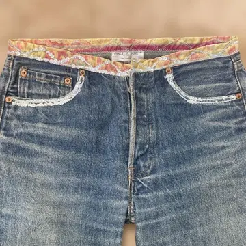 폴앤조 리바이스 콜라보 레이스 장식 와이드 레그 데님 USA