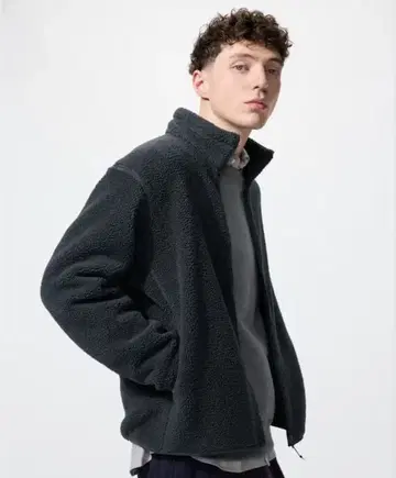새상품 완판템 UNIQLO 다크 그레이 보아 플리스 자켓 4XL 사이즈