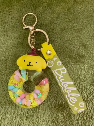 도넛형 폼폼푸딩 워터 키링