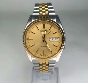 작동 세이코 세이코5 7S26-3110 자동 와인딩 골드 다이얼