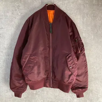 ALPHA INDUSTRIES MA-1 플라이트 자켓 L 사이즈 크림슨