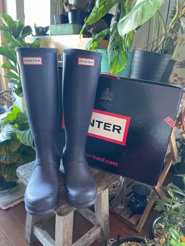 HUNTER 장화 버클 포함 박스 있음 색상 AUB