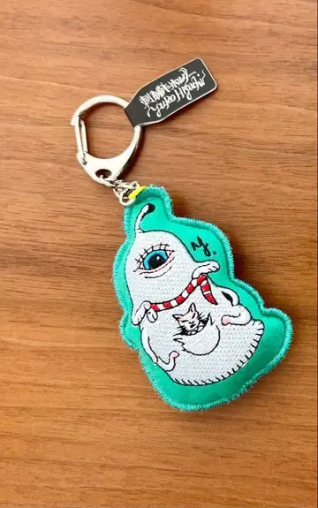 [ 미사용 ] 히구치 유코 서커스전 하나메짱 자수 키링