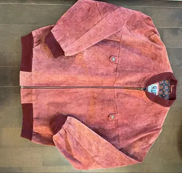 봄버 자켓 빨간색 페이드