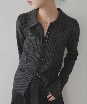 LIAN 후크 디자인 폴로 니트