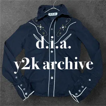 y2k d.i.a. 웨스턴 셔츠 비쥬 스터드 archive 긴팔