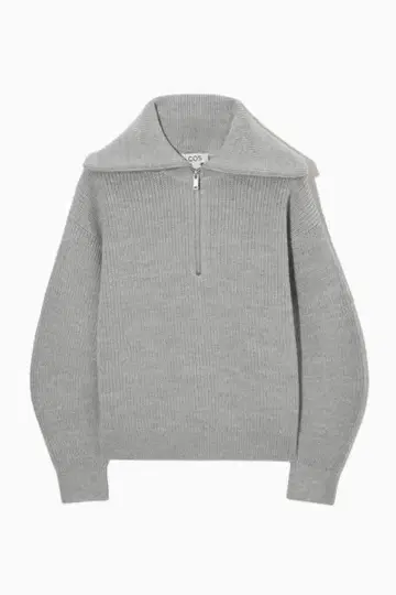 COS / KNITTED HALF-ZIP JUMPER