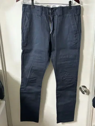 Dickies 네이비 슬림핏 치노 팬츠