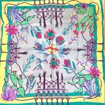 미사용 새상품 manipuri 보헤미안 린넨 코튼 실크 스톨