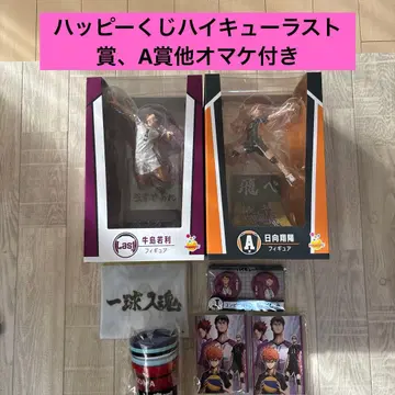 해피 복권 하이큐 라스트상 우시지마, A상 히나타 외 증정품 포함.