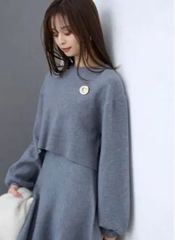 snidel Sustainable 브로치 니트 세트 24aw