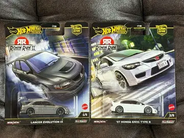 핫휠 로닌 런 II 시빅 타입R 란에보 IX 2대 세트
