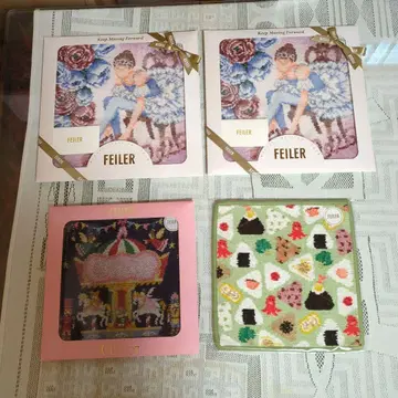 페이러 타월 손수건 4장 세트