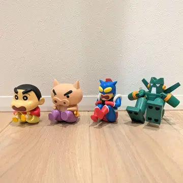 짱구는 못말려(크레용 신짱) 엉덩이 춤 피규어 4체 세트