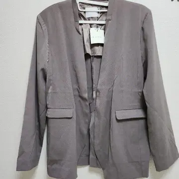 N WITH. 노카라 자켓 그레이